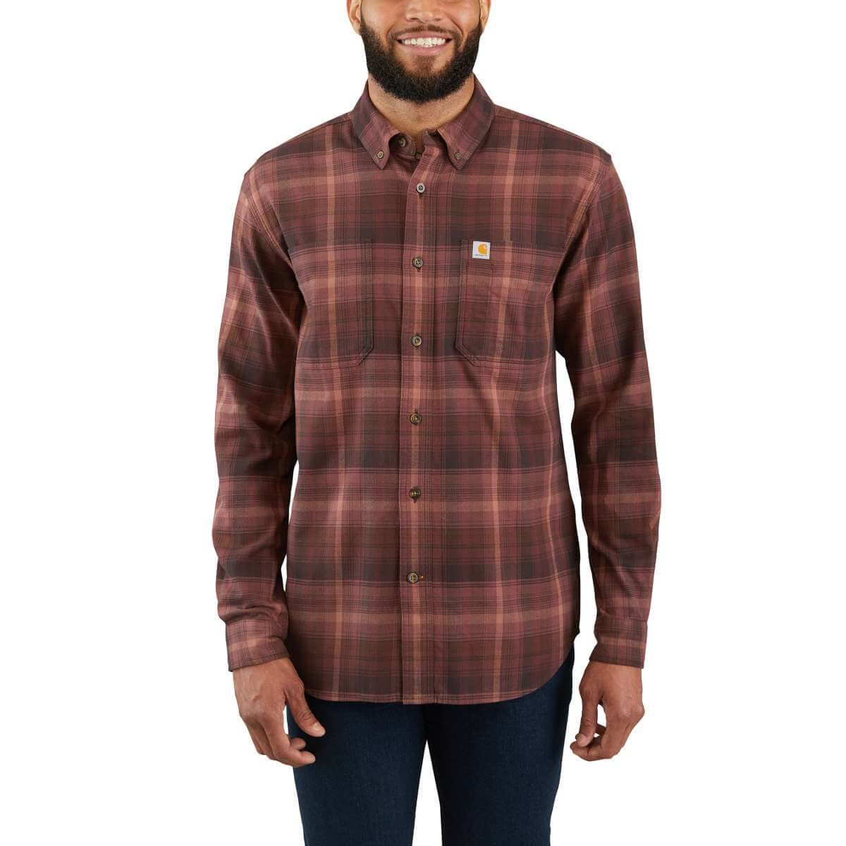 103820 - Carhartt Men's Rugged Flex Hamilton Plaid Long Sleeve Shirt