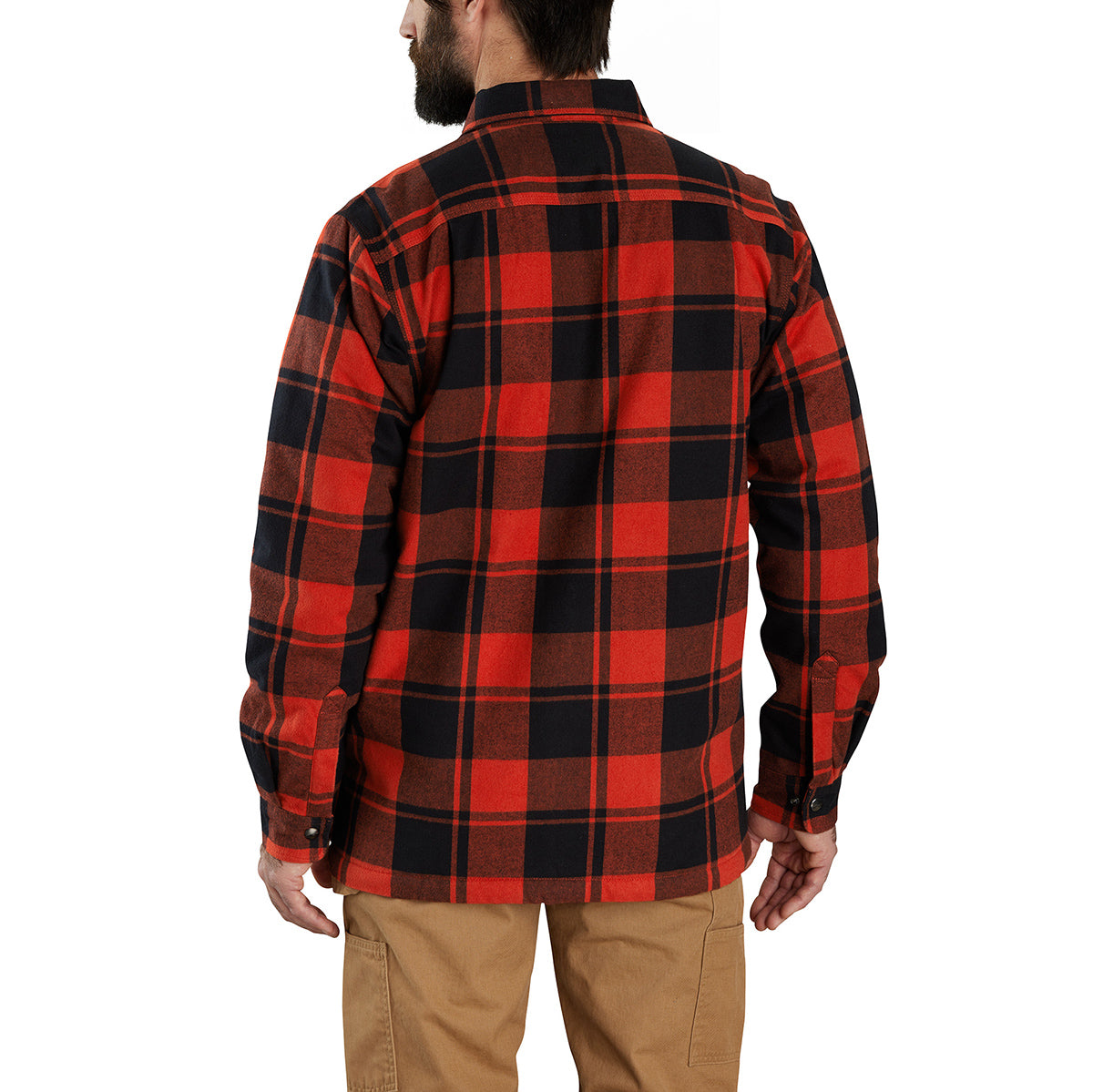 105939 - Relaxed Fit Flannel Sherpa-Lined Shirt Jac