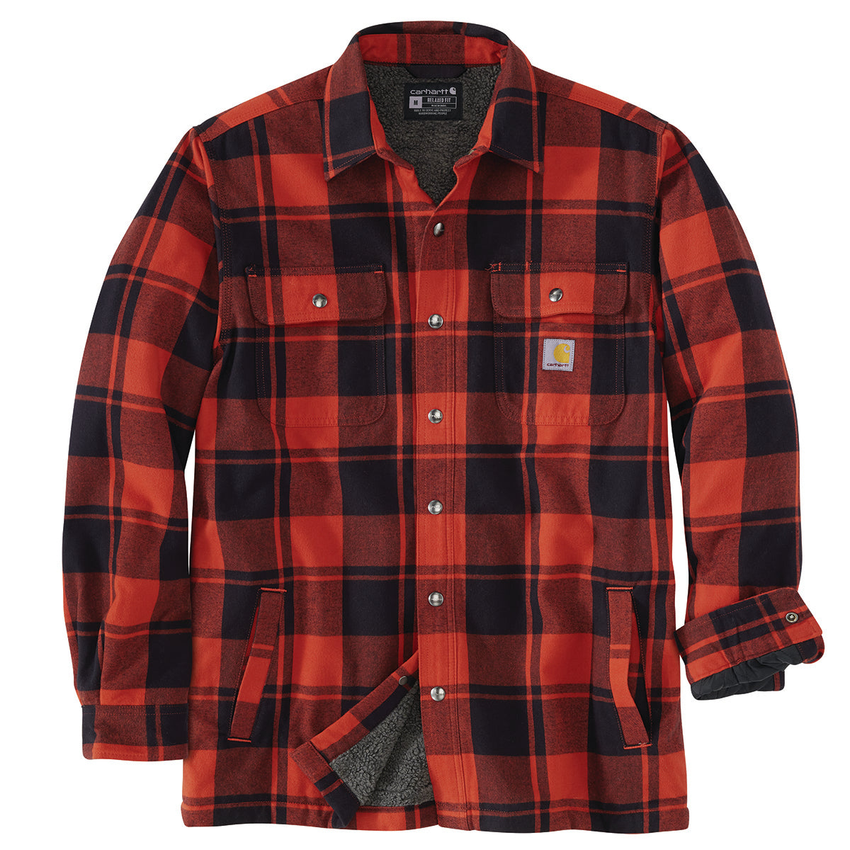 105939 - Relaxed Fit Flannel Sherpa-Lined Shirt Jac