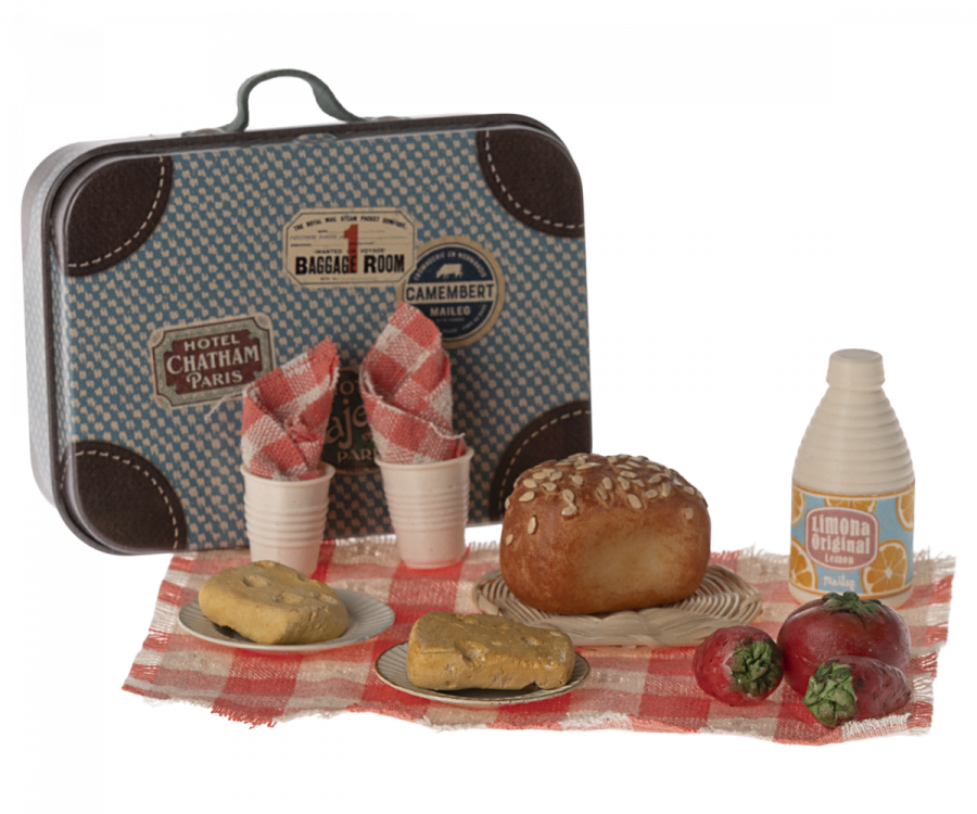 Maileg Picnic Set in Suitcase for Mouse dolls (ships in June)