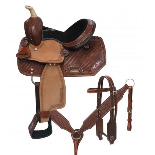 10" DOUBLE T  YOUTH/PONY SADDLE SET