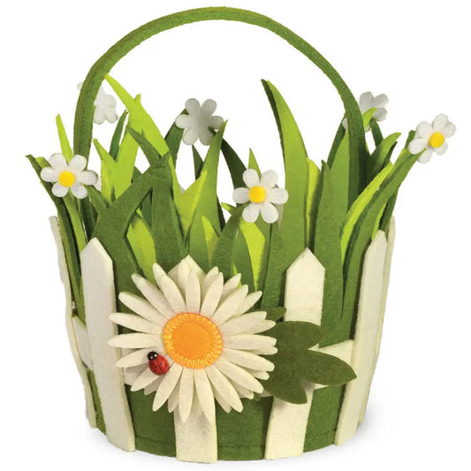 Daisy Garden Felt Easter Basket