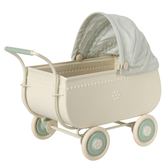 Maileg Mini Doll Pram, Blue